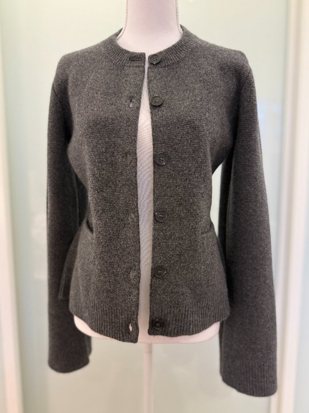 Jenni Kayne Cooper Cashmere Cardigan Dark Grey Size Small NWT